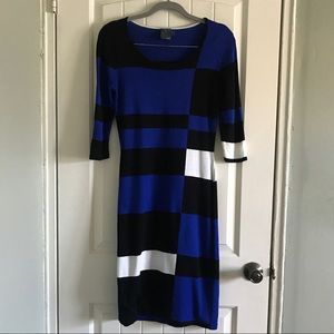 Gabby Skye Color Block Midi Dress